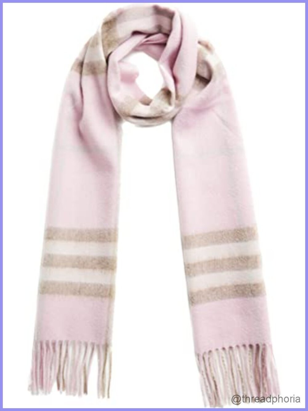 Wool Cashmere Blend Plaid Winter Scarf Soft Cozy Warm Wrap Gift Ready